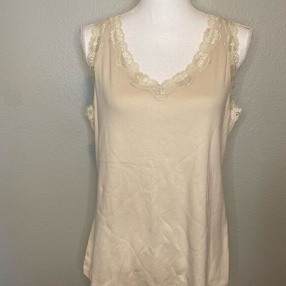 Dressy Tank Top with Lace Size L - Picture 1 of 3